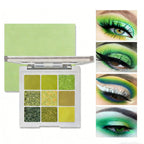 9 Shades of Green Eyeshadow Palette | Matte, Shimmer & Glitter | For Green Eyes | Rich Pigment