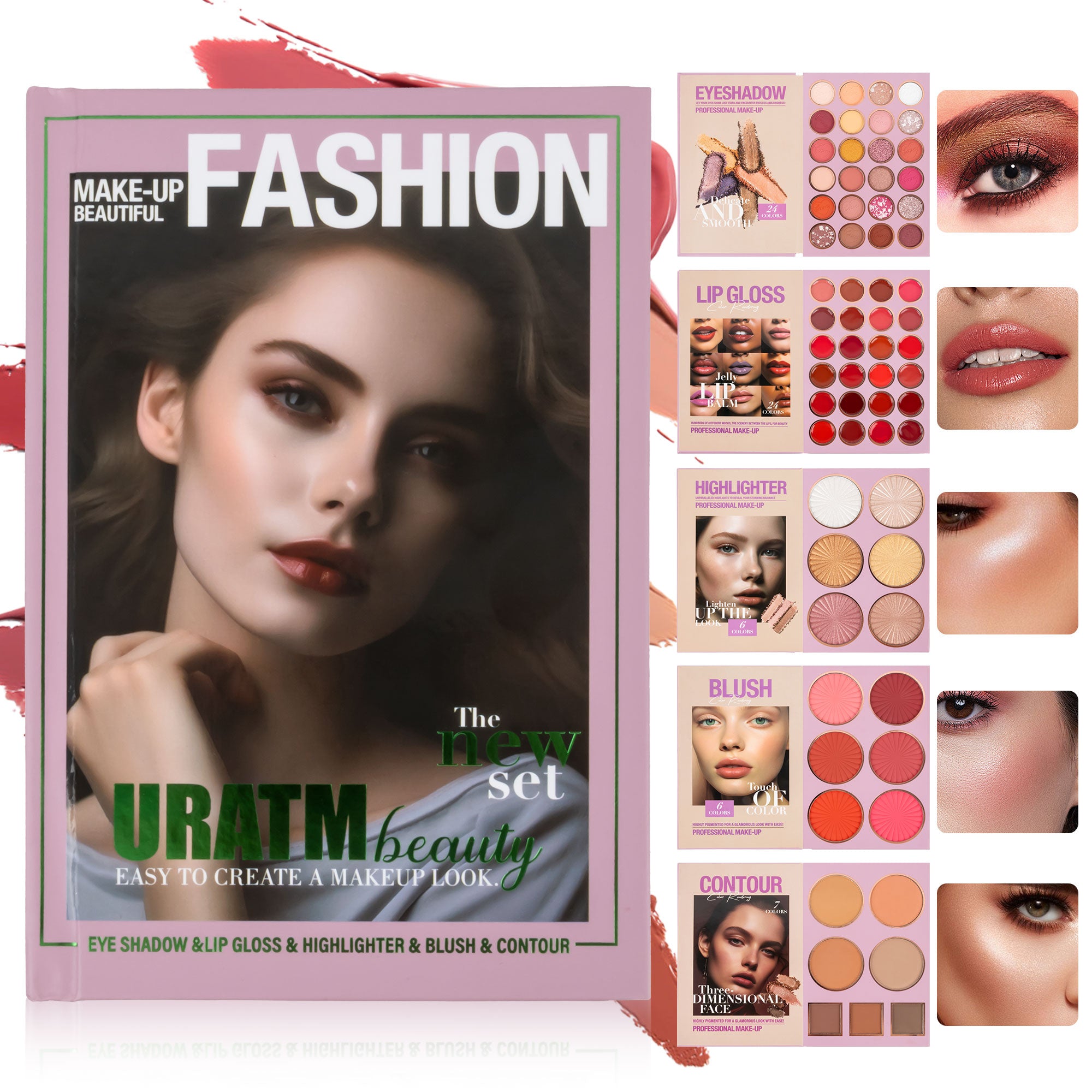 67 Shades All-in-One Makeup Palette | Eyeshadow, Lip Gloss, Highlighter, Blush, Contour