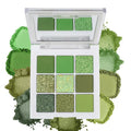 9 Shades of Green Eyeshadow Palette | Matte, Shimmer & Glitter | For Green Eyes | Rich Pigment