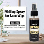 100ML Lace Wig Melting Spray | Super Hold for Lace Front Wigs