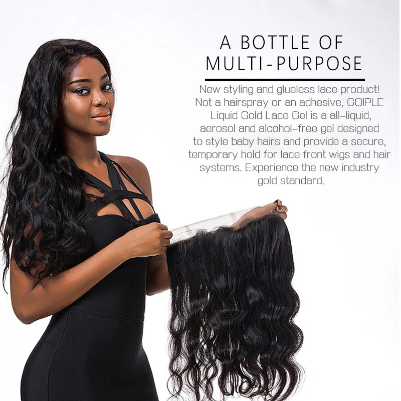 GOIPLE Glue less Lace Gel | Extreme Firm Hold | Fast Drying | Washable | Natural Formula | 2 fl oz