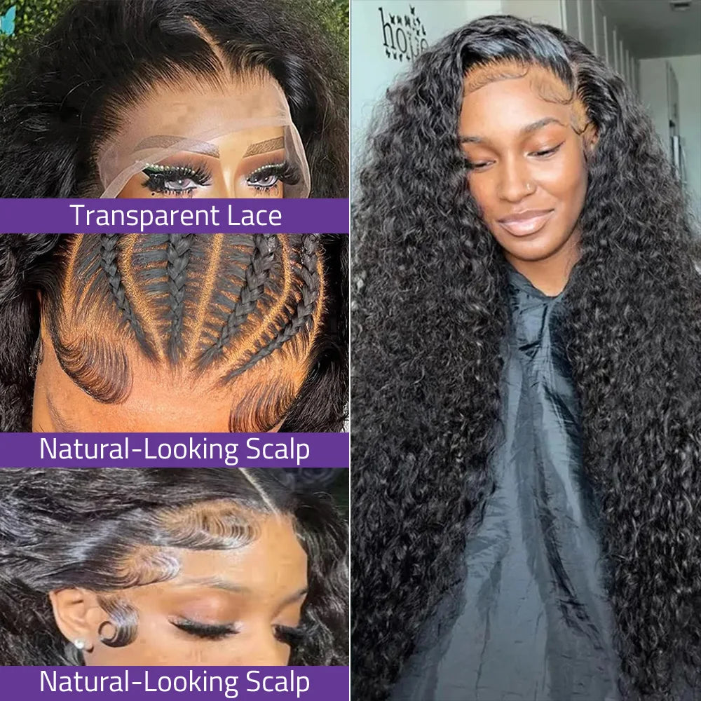 Brazilian Deep Wave Wig | Swiss Lace Front | 200–220% Density | 26+ Inch | Remy Human Hair