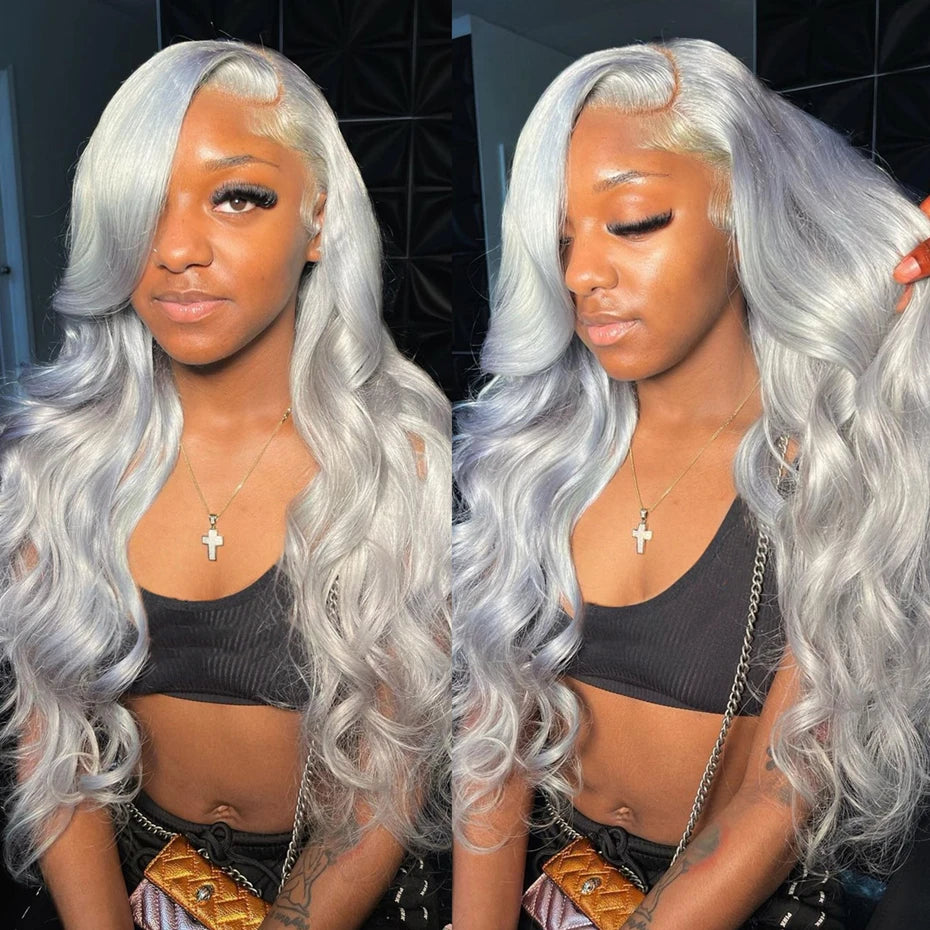 613 Blonde, or Gray | Brazilian Body Wave Wig | 13x6 HD Lace | 26+ Inches
