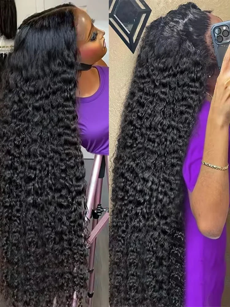 Brazilian Deep Wave Wig | 13x4 / 13x6 HD Lace | Up to 250% Density | 20–36 Inches | Pre-Plucked with Baby Hair