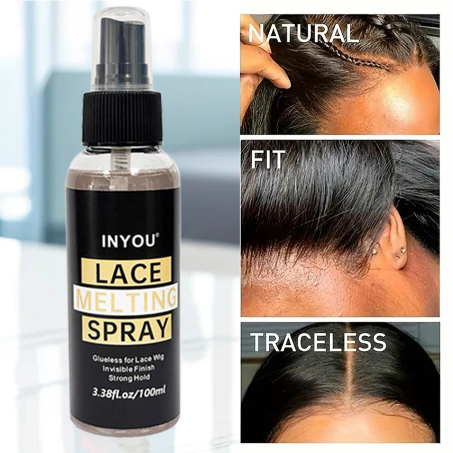 100ML Lace Wig Melting Spray | Super Hold for Lace Front Wigs