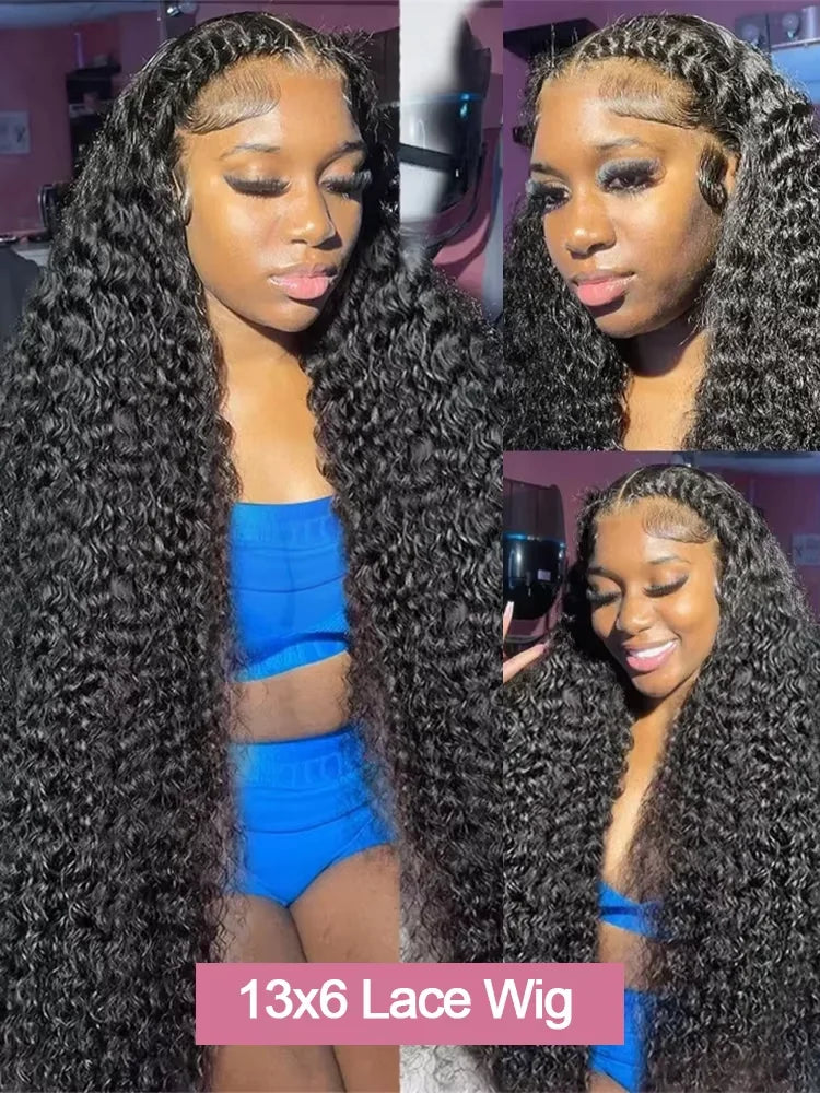 Brazilian Deep Wave Wig | 13x4 / 13x6 HD Lace | Up to 250% Density | 20–36 Inches | Pre-Plucked with Baby Hair