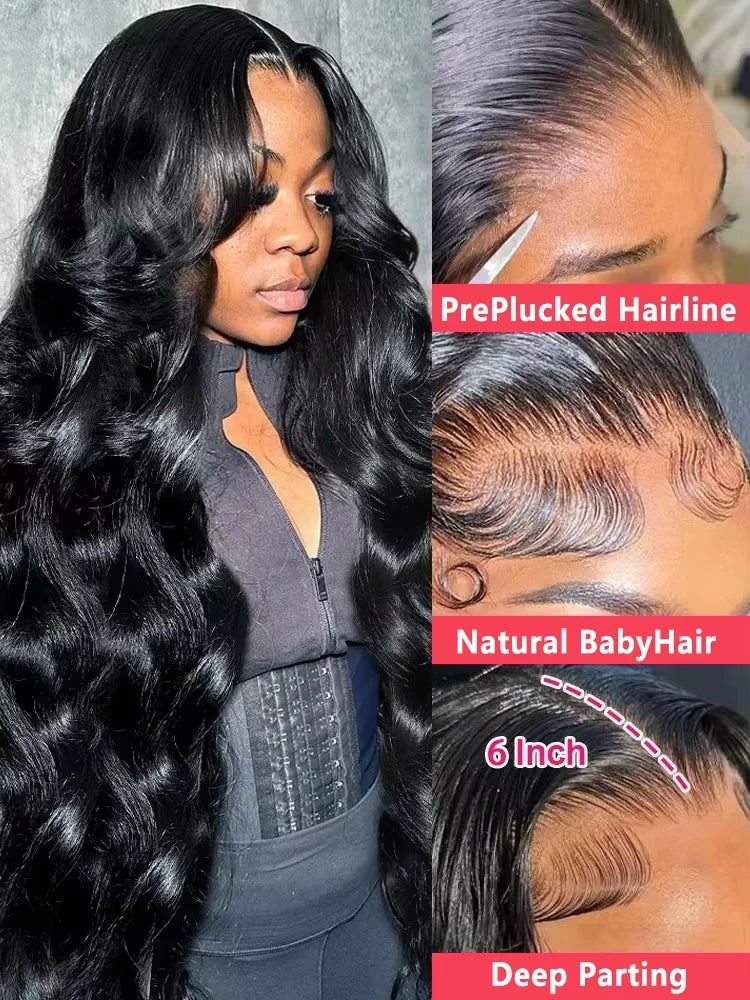 Brazilian Body Wave Wig | 13x4 / 13x6 HD Lace | Double Bleached Knots | Pre-Plucked | Natural Color