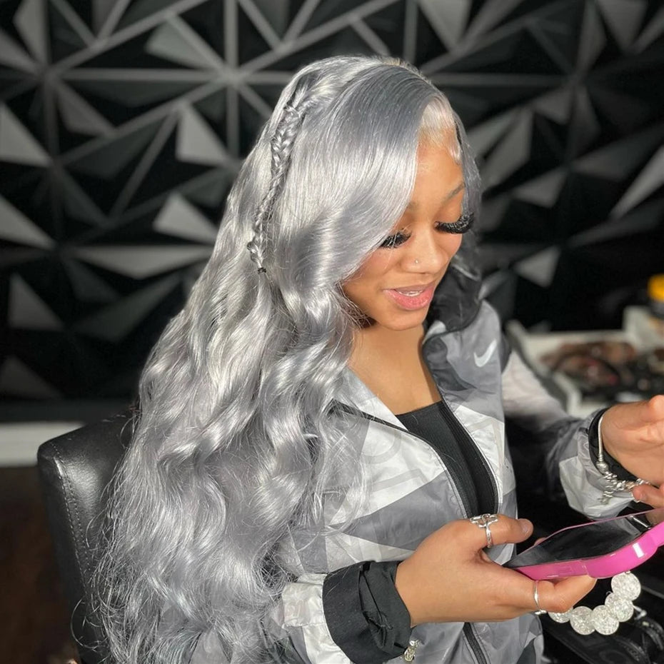 613 Blonde, or Gray | Brazilian Body Wave Wig | 13x6 HD Lace | 26+ Inches