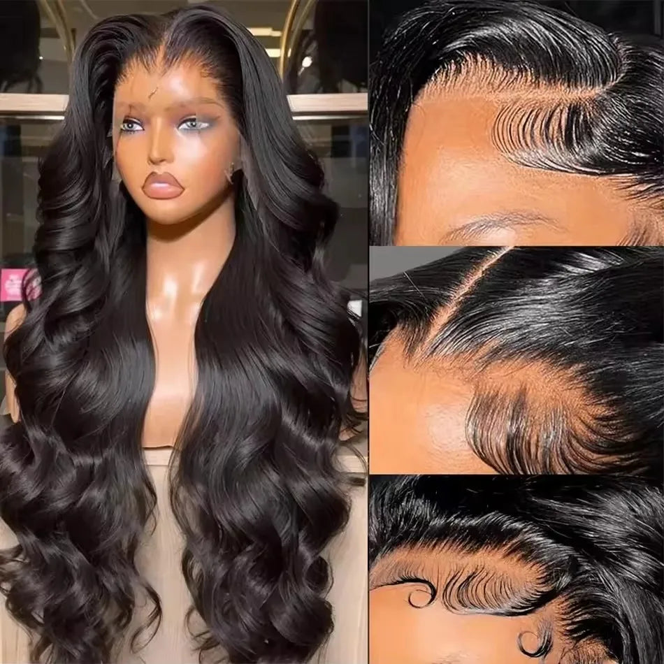 40 Inch Brazilian Body Wave Wig | 13x4 / 13x6 / 360 HD Lace | 180–200% Density | Pre-Plucked | Natural 1B Color