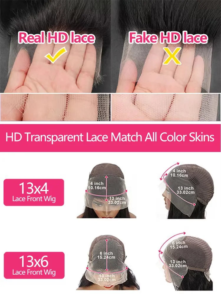 Brazilian Body Wave Wig | 13x4 / 13x6 HD Lace | Double Bleached Knots | Pre-Plucked | Natural Color