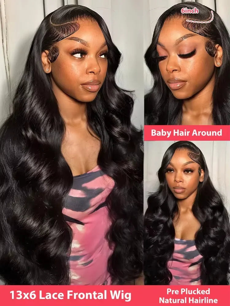 Brazilian Body Wave Wig | 13x4 / 13x6 HD Lace | Double Bleached Knots | Pre-Plucked | Natural Color