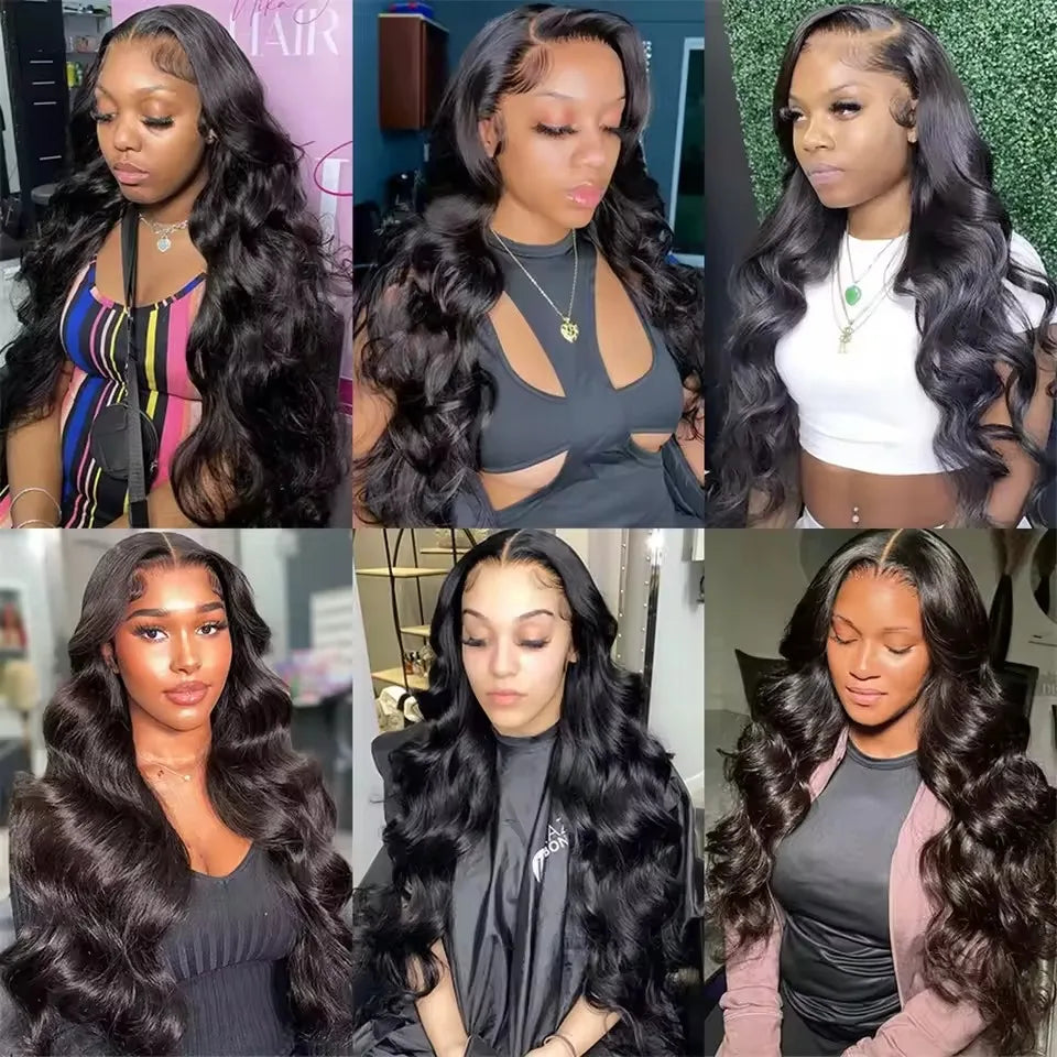 40 Inch Brazilian Body Wave Wig | 13x4 / 13x6 / 360 HD Lace | 180–200% Density | Pre-Plucked | Natural 1B Color