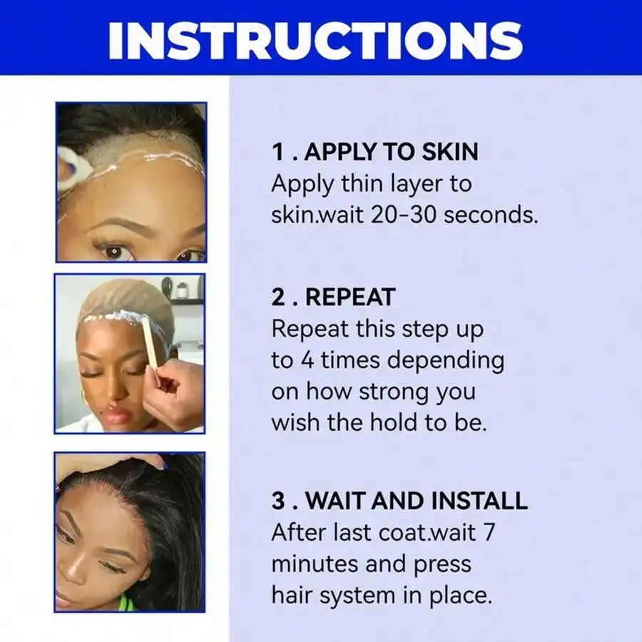 Super Lace Wig Glue + Remover Kit | Medical Grade | Extra Firm Hold (2–6 Weeks) | Waterproof | Oil-Resistant