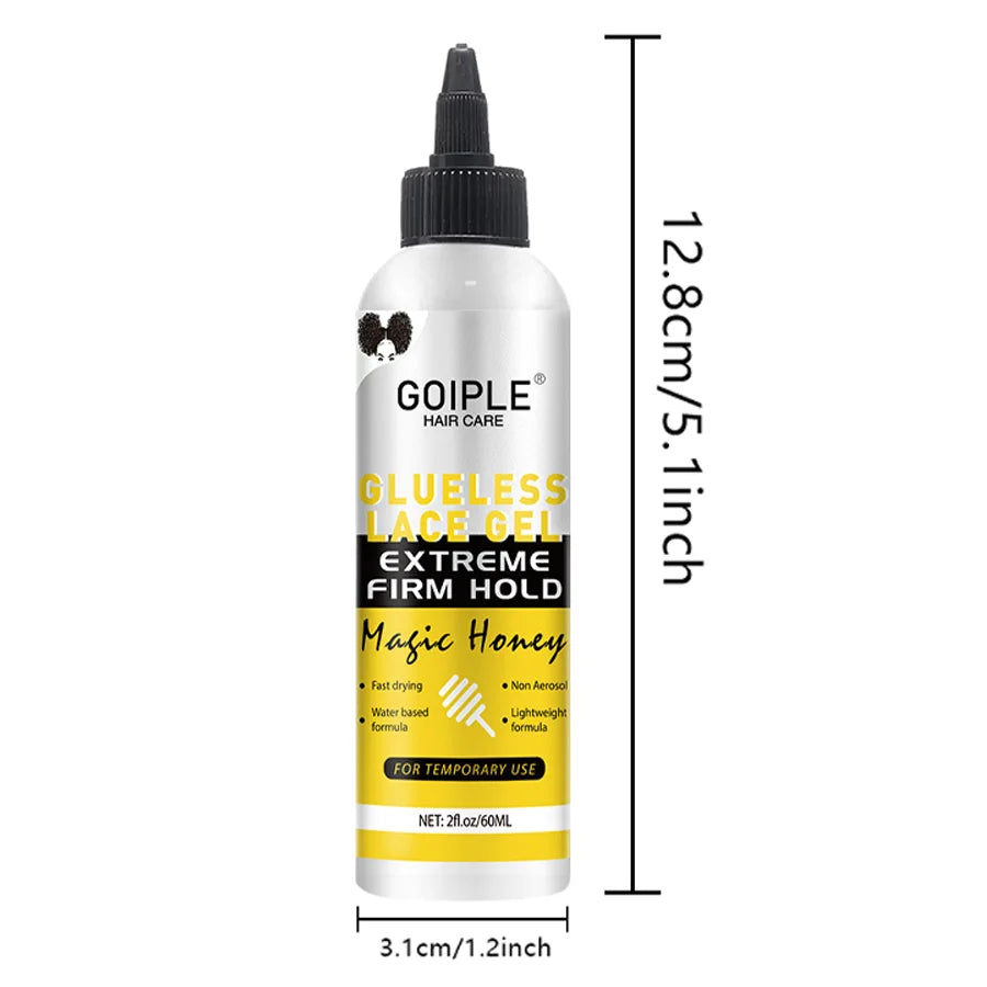 GOIPLE Glue less Lace Gel | Extreme Firm Hold | Fast Drying | Washable | Natural Formula | 2 fl oz