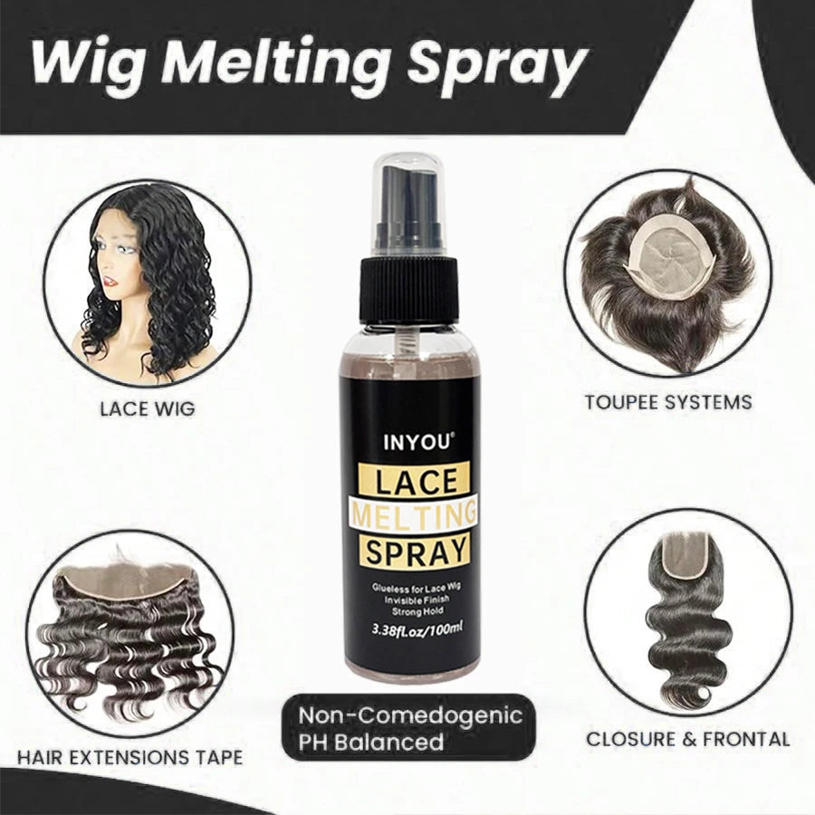100ML Lace Wig Melting Spray | Super Hold for Lace Front Wigs