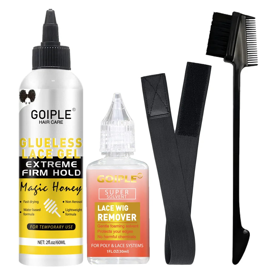 GOIPLE Glue less Lace Gel | Extreme Firm Hold | Fast Drying | Washable | Natural Formula | 2 fl oz