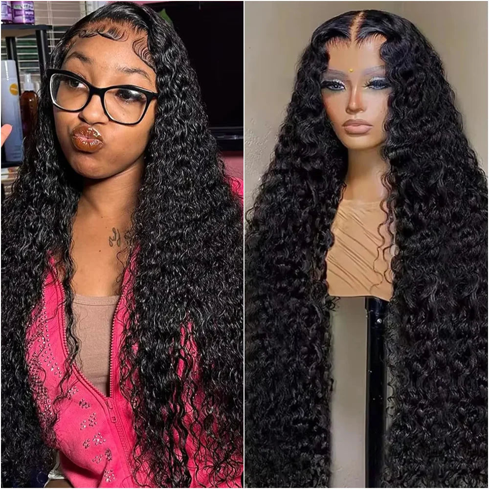 Brazilian Deep Wave Wig | Swiss Lace Front | 200–220% Density | 26+ Inch | Remy Human Hair