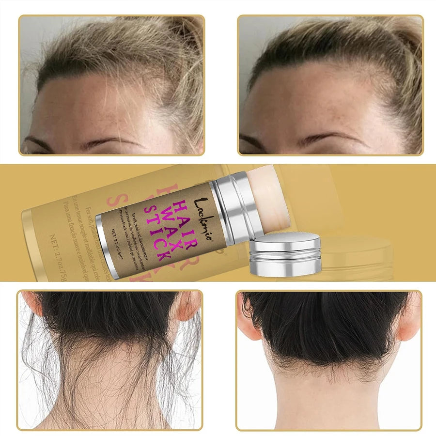 Lockmio Solid Hair Wax Stick | 24-Hour Hold | No Stickiness | No White Residue | Flyaway Tamer | 16g