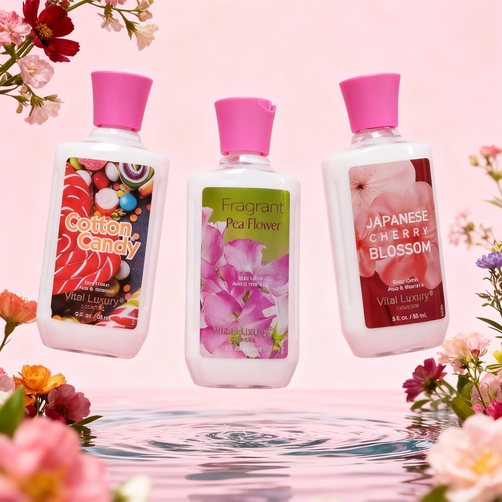3 Fl.oz.Japanese Cherry Blossom And Others Scented Body Lotions Long-lasting Moisturizing Suitable For Dry And Rough Skin, And Can Be Used On Hands AndBody. Best Gift Perfect For Travel, Weddings