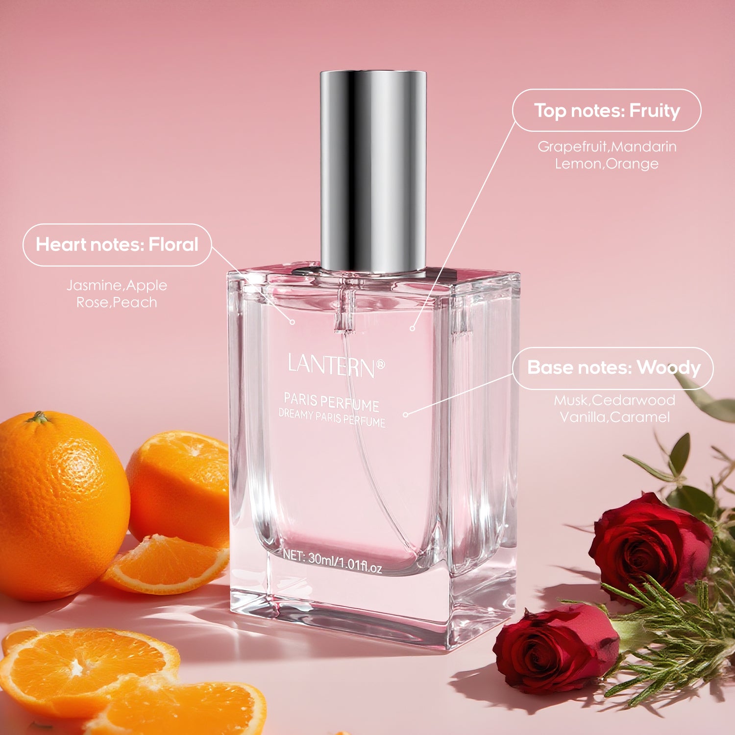 Dreamy Paris Eau De Parfum Spray Perfume, Eau De Toilette Day Or Night Spray With Fresh Flower Citrus Scent