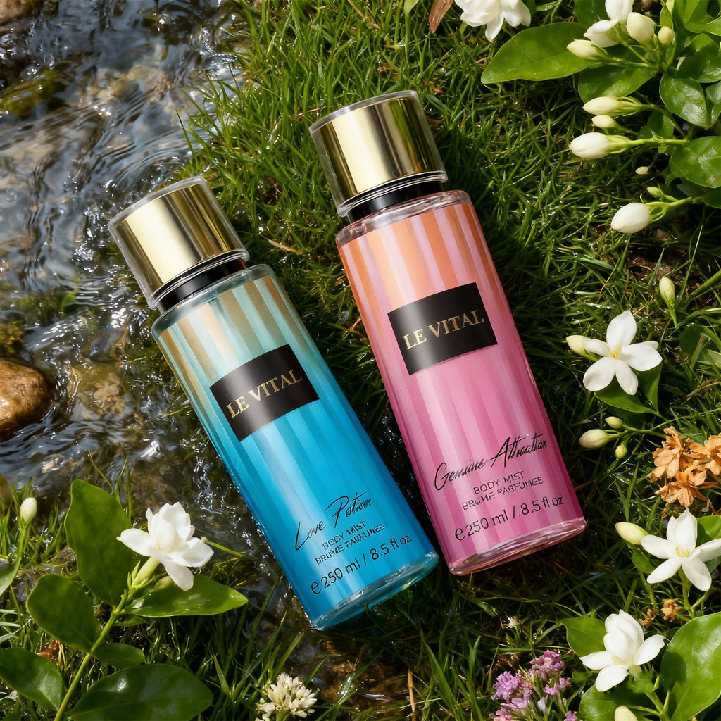 Body Mist - Golden Desire&Body Mist -Genuine Attraction&Body Mist - Allure Delight&Body Mist - Fresh Pear, 8.5fl.oz, 250ml, 12 Master